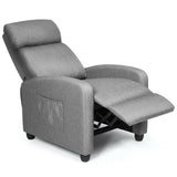 Recliner Sofa Wingback Chair with Massage Function-Gray