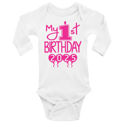 My 1st Birthday Onesies & Bodysuits With Year Long-Sleeve