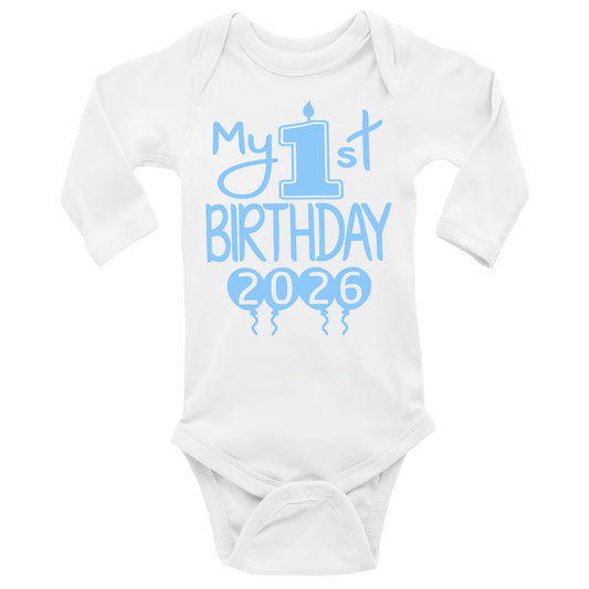 My 1st Birthday Onesies & Bodysuits With Year Long-Sleeve