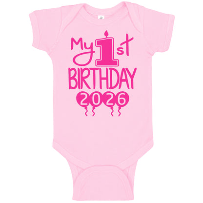 My 1st Birthday Baby Bodysuit – First Birthday Outfit for Boys or Girls, Soft Cotton Party Clothing | 2026 Design
