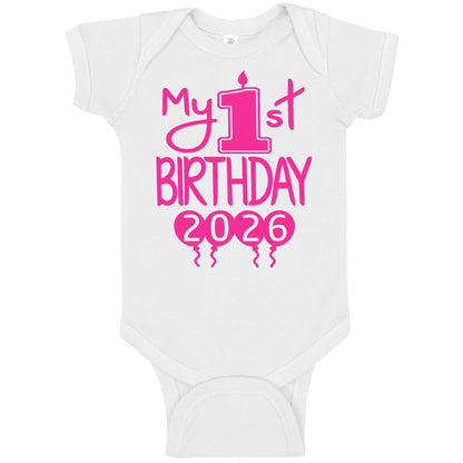 My 1st Birthday Baby Bodysuit – First Birthday Outfit for Boys or Girls, Soft Cotton Party Clothing | 2026 Design