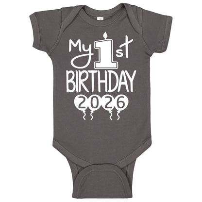 My 1st Birthday Baby Bodysuit – First Birthday Outfit for Boys or Girls, Soft Cotton Party Clothing | 2026 Design