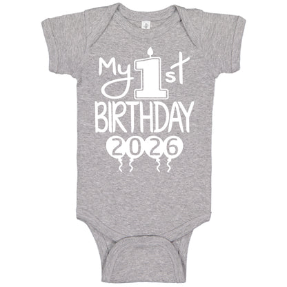 My 1st Birthday Baby Bodysuit – First Birthday Outfit for Boys or Girls, Soft Cotton Party Clothing | 2026 Design
