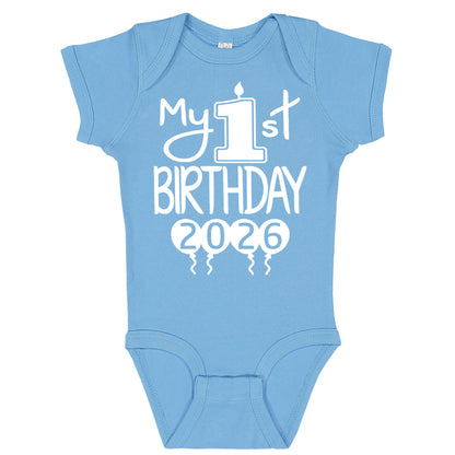 My 1st Birthday Baby Bodysuit – First Birthday Outfit for Boys or Girls, Soft Cotton Party Clothing | 2026 Design