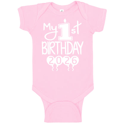 My 1st Birthday Baby Bodysuit – First Birthday Outfit for Boys or Girls, Soft Cotton Party Clothing | 2026 Design