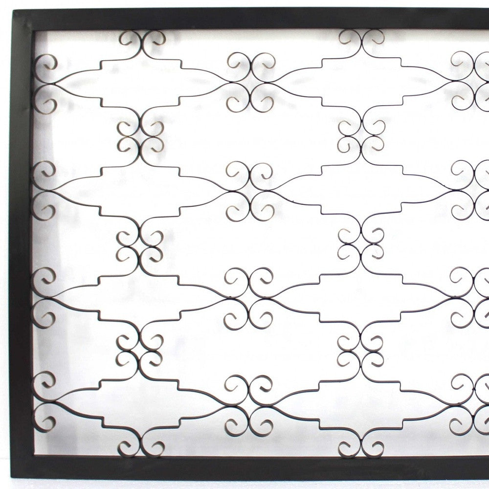 43" X 63" Black Metal Wall Decor