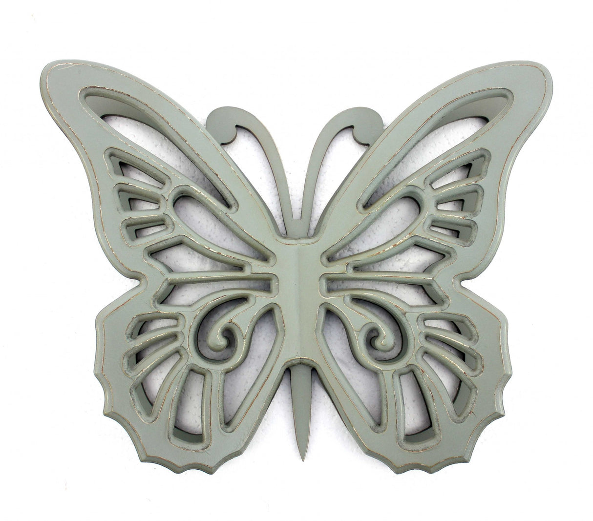 23" X 19" X 4" Gray Rustic Butterfly Wooden  Wall Decor