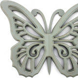 23" X 19" X 4" Gray Rustic Butterfly Wooden  Wall Decor