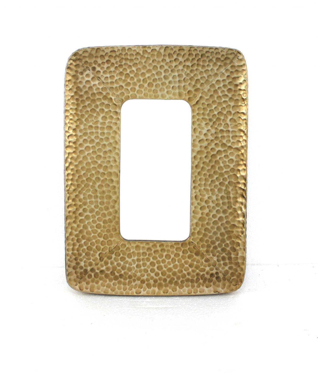 Gold Rectangle Accent Metal Mirror