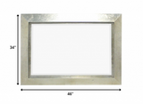 Silver Rectangle Accent Metal Mirror