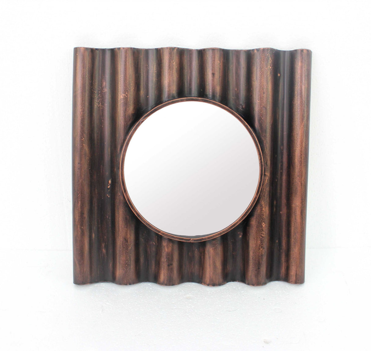 Bronze Square Accent Metal Mirror