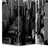 48" X 72" Multi Color Wood Canvas New York Skyline  Screen