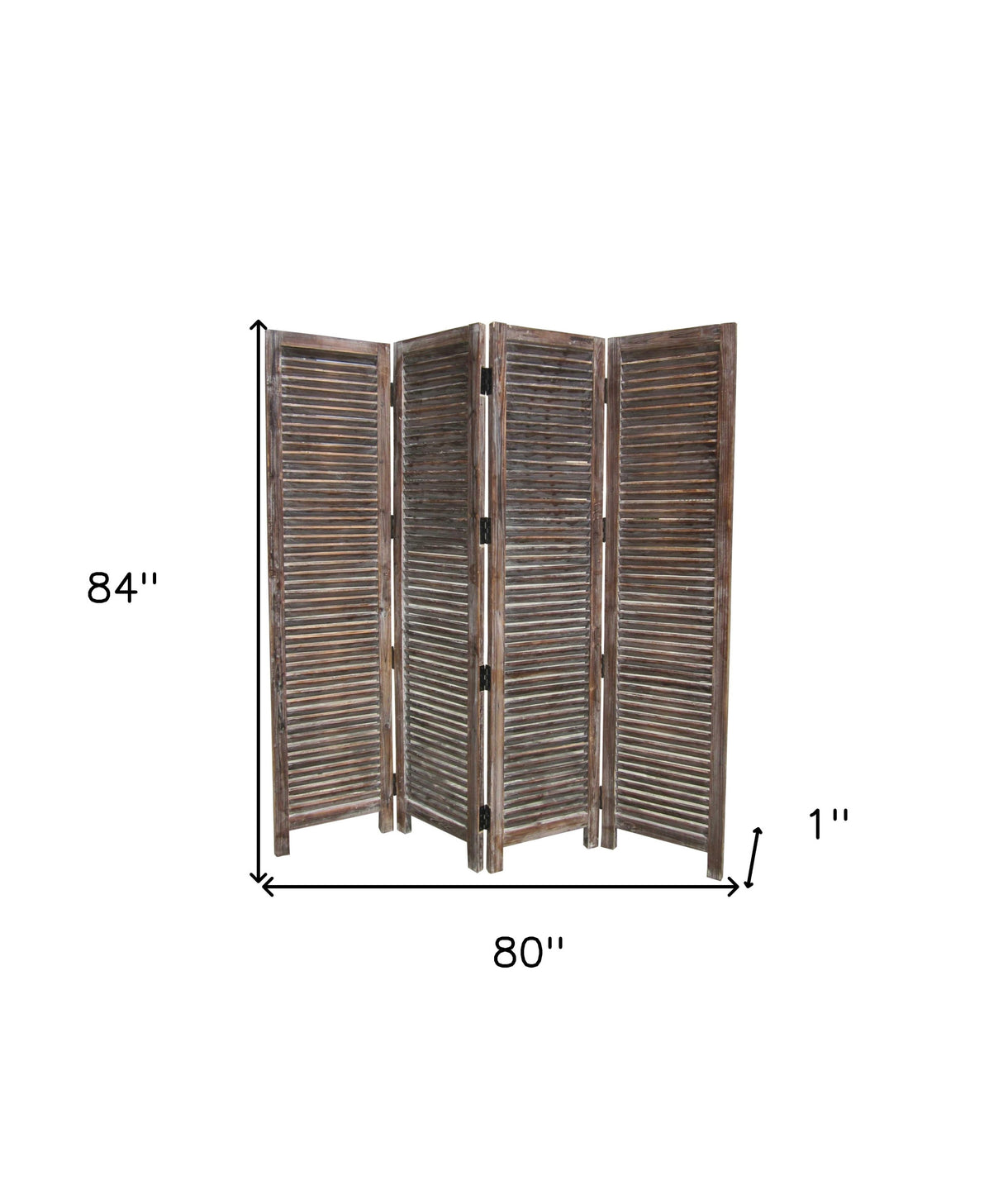 80 X 84 Brown Wood Screen