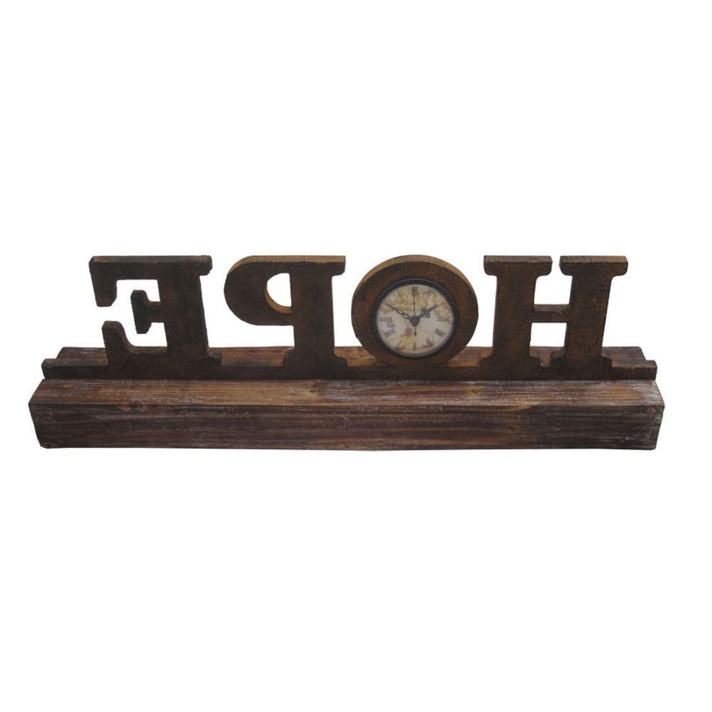 Brown Wood Decor Clock