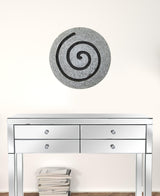 19" X 19" X 2" Gray Round Modern Spiral Wall Art