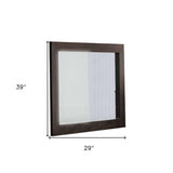 39" Ebony Square Wood Framed Dresser Mirror