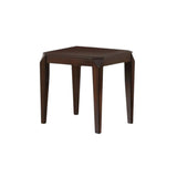 23" Dark Brown Solid Wood End Table