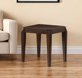 23" Dark Brown Solid Wood End Table