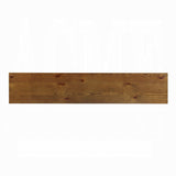 72" Oak Solid and Manufactured Wood Floor Shelf Console Table With Shelves