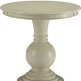 26" White Solid And Manufactured Wood Round End Table