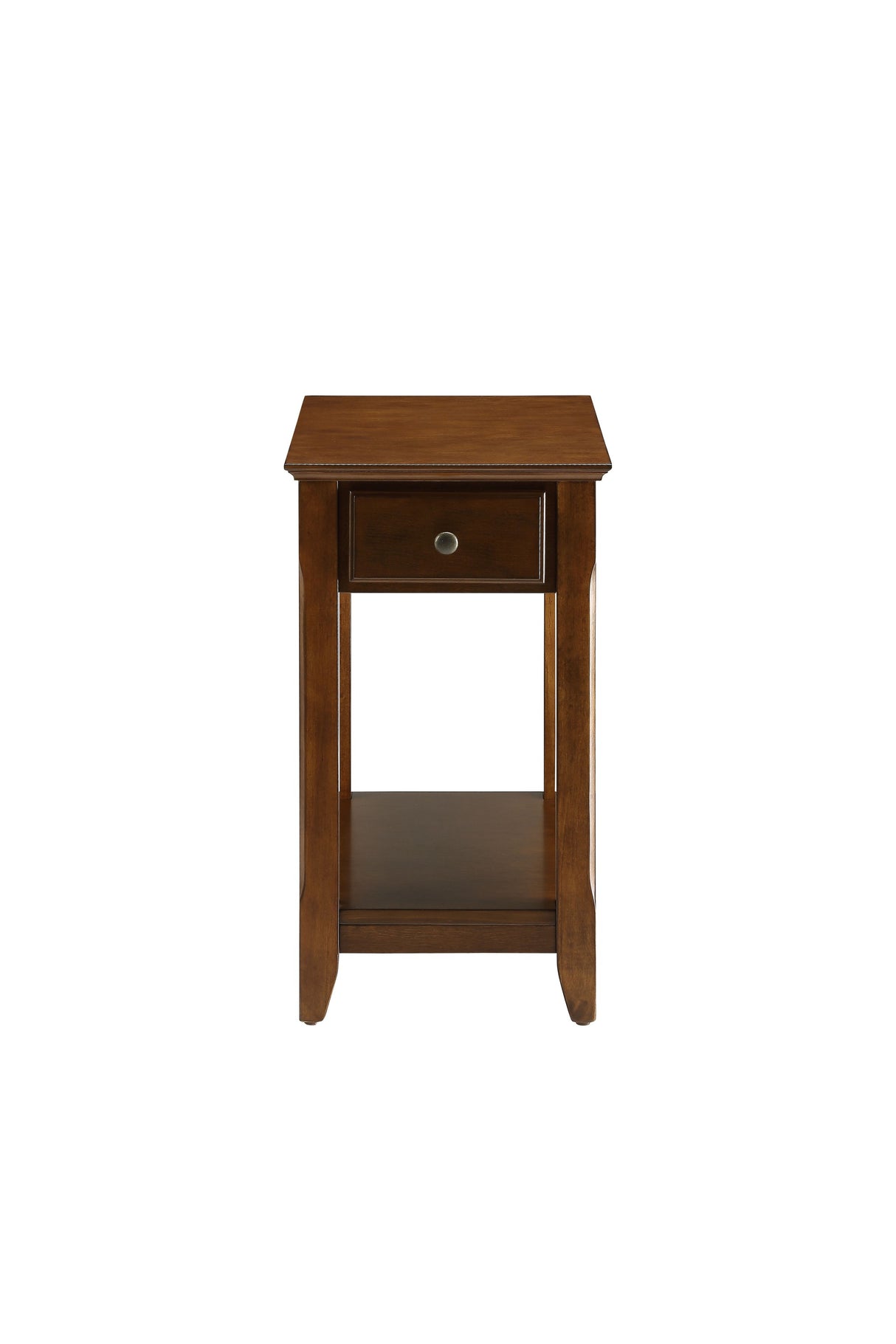 23" Brown Solid Wood End Table