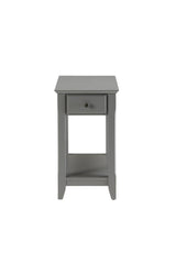 23" Gray Solid and Manufactured Wood End Table