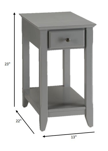 23" Pale Green Single Drawer End Table