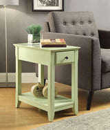 23" Pale Green Single Drawer End Table