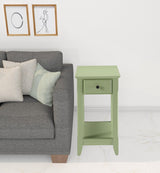 23" Pale Green Single Drawer End Table