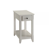 23" Gray Solid and Manufactured Wood End Table