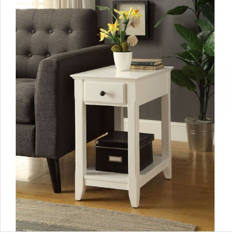 23" Gray Solid and Manufactured Wood End Table