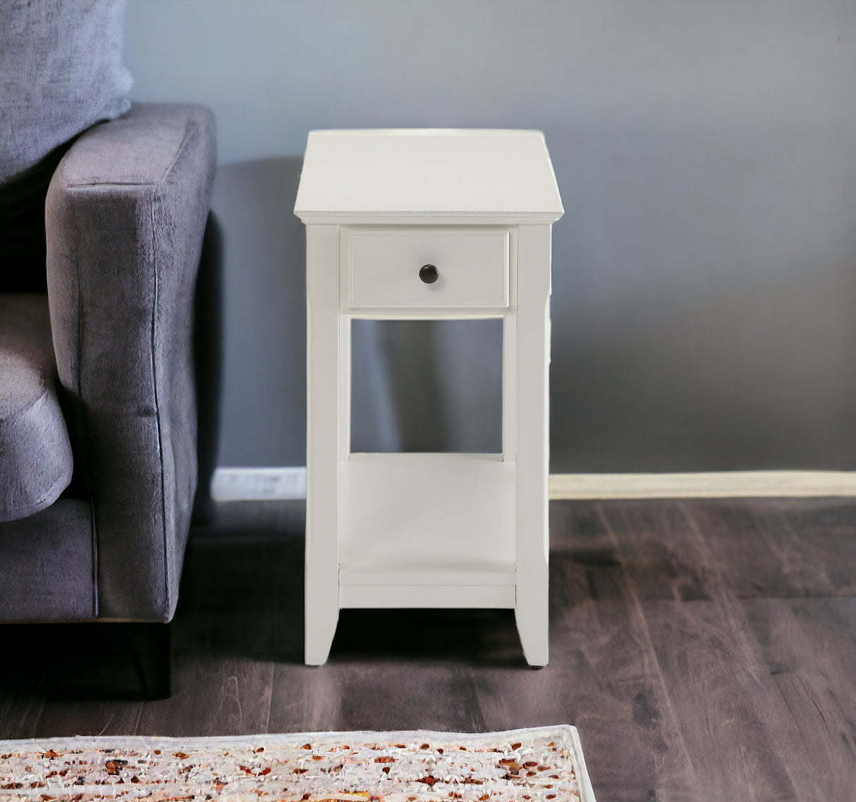 23" Pale Green Single Drawer End Table