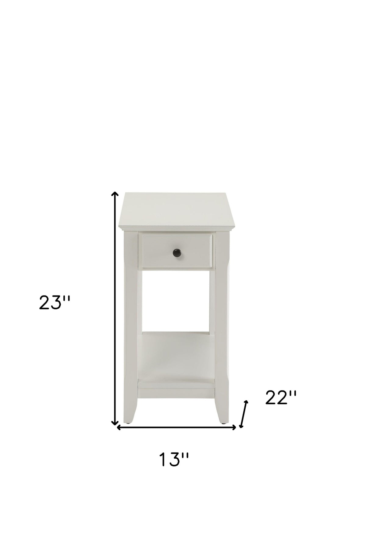 23" Gray Solid and Manufactured Wood End Table