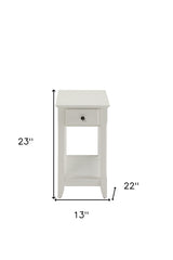 23" Pale Green Single Drawer End Table