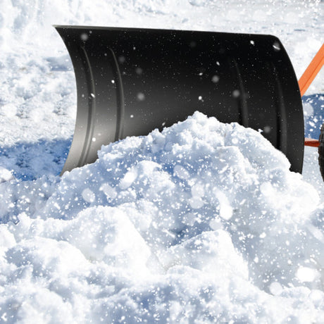 29 Inches Snow Pusher for Driveway-Orange