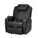 Power Lift Recliner Chair with Massage and Heat for Elderly with Remote Control-Black