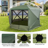 11.5 X 11.5 FT Pop-up Screen House Tent with Portable Carrying Bag-Green