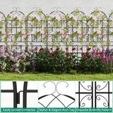 2/4 Pack 71 x 20 Inch Metal Garden Trellis for Climbing Plants-Set of 2