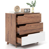 Rustic Farmhouse Wooden Storage Dresser for Bedroom Living Room-Brown