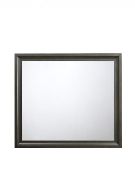 35" Gray Framed Accent Mirror