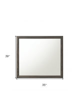 35" Rectangle Wall Mounted Accent Mirror With Frame