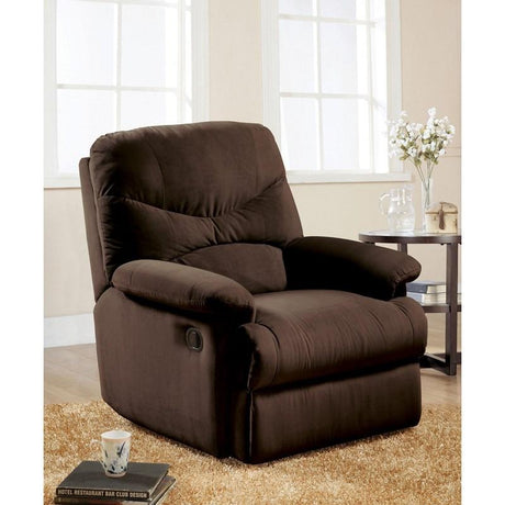 35" Chocolate Microfiber Recliner