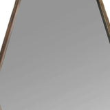 28" Brown Hexagonal Framed Accent Mirror