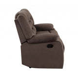 40" Contemporary Brown Fabric Chair