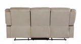 40" Contemporary Beige Fabric Sofa