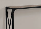 48" Taupe and Black Console Table With Shelves