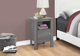 24" Gray Wood End Table With Shelf