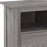 24" Gray Wood End Table With Shelf