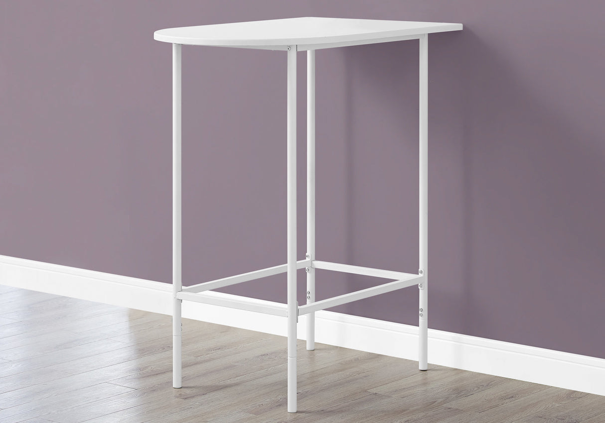 24" White Free Form Manufactured Wood Bar Table