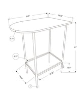 24" White Free Form Manufactured Wood Bar Table